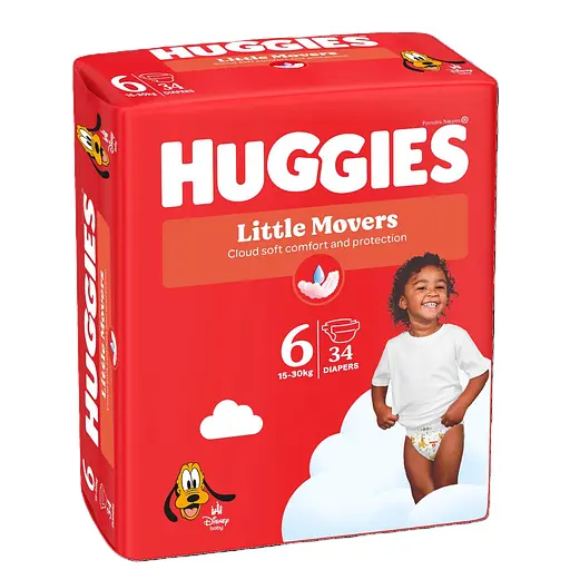 Підгузки Huggies Littie Movers розмір 6 15-30 кг 34 шт. - фото 2