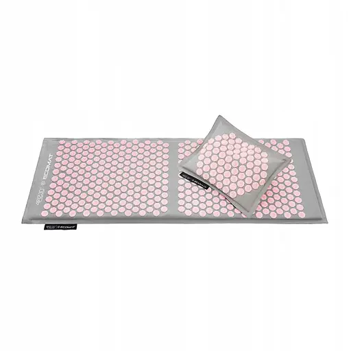 Коврик акупунктурный с подушкой 4FIZJO Eco Mat XL Аппликатор Кузнецова 4FJ0515 Grey/Pink (P-5907739313607) - фото 3