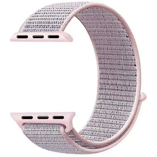 Ремешок DK для Apple Watch 38mm (Series 1 / 2 / 3) Nylon Sport Loop (08883) (pink sand) - фото 4