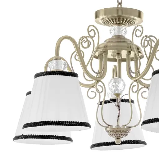 Люстра подвесная Brille с абажуром классическая E14 40W BZ (BKL-484S/5) - фото 2