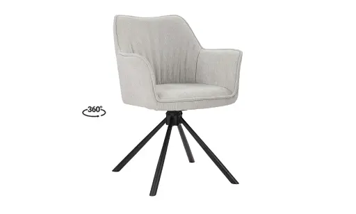 Стілець Еріка з обертовим механізмом світло-сірий - фото 4