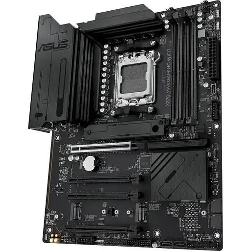 Материнская плата Asus AM5 X870 MAX Gaming WIFI7, X870, 4xDDR5, Int.Video (CPU), 4xSATA3, 3xM.2, 1xPCI-E 5.0 x16, 2xPCI-E 4.0 x16, 1xPCI-E 3.0 x16, Realtek 7.1, Realtek 2.5Gb, WiFi 7, Bluetooth 5.4, HDMI/2xType-C, ATX - фото 4