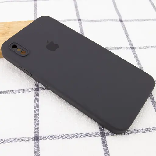 Чехол Epik Silicone Case Square Full Camera Protective AA для Apple iPhone X/XS 5.8 Серый/Dark Gray - фото 2