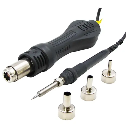 Паяльная станция Aida 939D со встроенным вакуумным сепаратором 9" (20 x 11 см), фен, паяльник, третья рука - фото 5