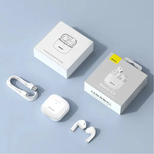 Навушники Baseus Bluetooth TWS Earphones Bowie E3 (NGTW080002) білі - фото 7