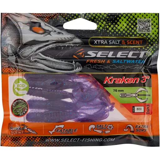 Силікон Select Kraken 3" #800 (5 шт/уп) - фото 2