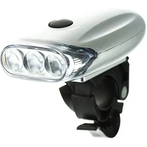 Ліхтарик на батарейках світлодіодний Good Bike Pancake 3 LED 2 режими сріблястий (94312M-IS)