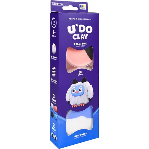 Набір для ліплення Strateg U'DO Clay Казкові кубики Полярна сова (31075) - фото 1