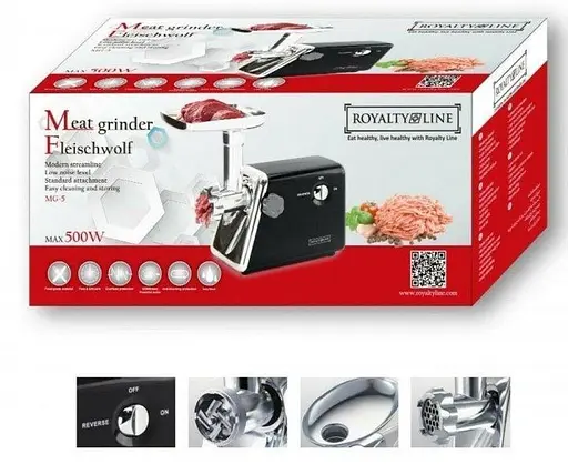 Электрическая мясорубка Royalty Line MG-5-red 500 Вт Red - фото 5