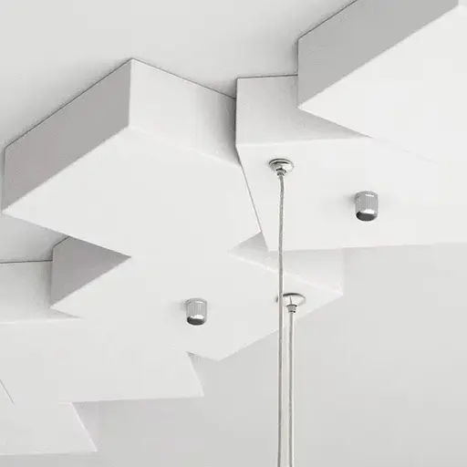 Современная геометрическая люстра CUBE в белом корпусе Ст. 988/8 WT | Line F - фото 3