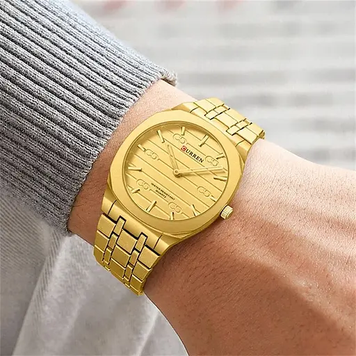 Наручний годинник чоловічий 8444 Gold Curren acs0031423 - фото 4