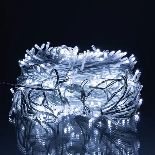 Новорічна гірлянда Різдвяна фея вулична GarlandoPro 50 м 500 LED 8 режимів роботи білий провід Білий CF500L50MWW