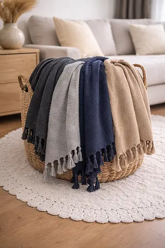 Плед-покрывало Cotton TURComFor серый хлопок евро 200х230 см TC303375971 - фото 2