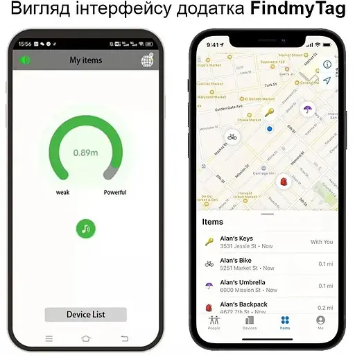 Мини GPS трекер - bluetooth маячок Nectronix в виде брелка с автономной работой до 1 года FindmyTag черный - фото 4
