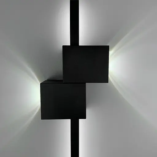 Настенный черный светильник Сomfort в 3-х размерах длины Line F Арт. WM23 BK - фото 4