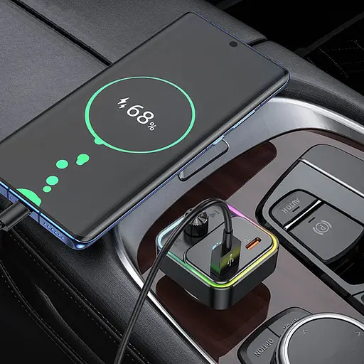 АЗУ FM модулятор Hoco E81 Fantasy 30W (1USB-A/1C) - фото 8