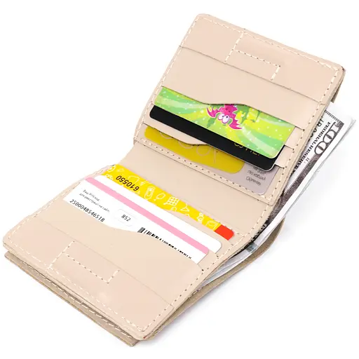 Женское кожаное портмоне Grande Pelle 10х10х1.5 см acs0018769 - фото 3