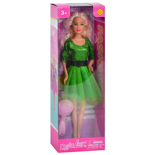 Дитяча лялька "Вечірня красуня" DEFA 8226(Green) гребінець
