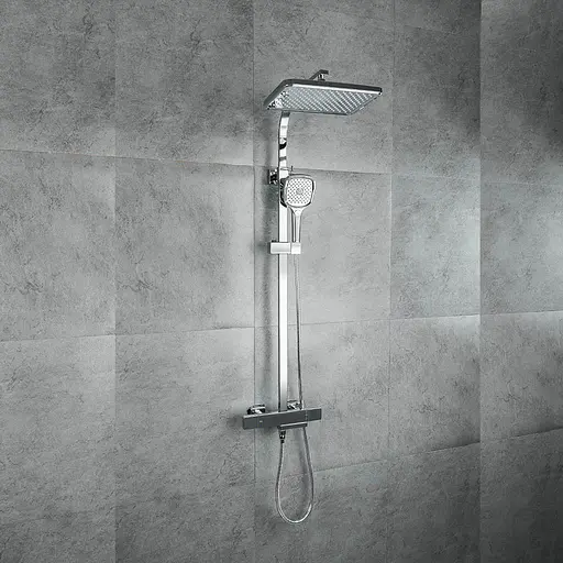 Душова система з термостатом Gappo G2491-50, вилив - перемикач на лійку 3 режими, Хром - фото 2