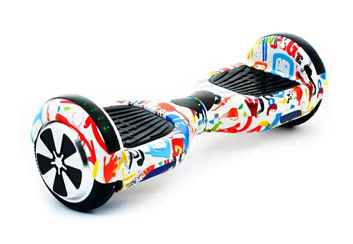 Гироборд Smart Balance Wheel 6.5 Граффити Белый - фото 4