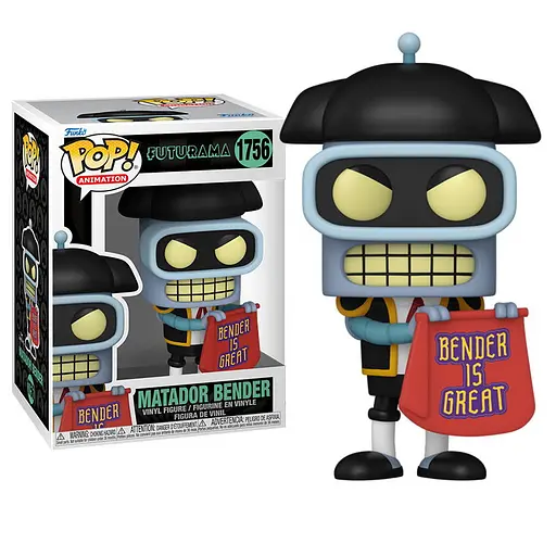 Фигурка Funko Pop Футурама Бендер Futurama Bender Matador 10 см FP F B 1756