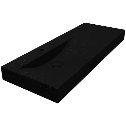 Умивальник Miraggio Viola 1200 L mirastone black 0002669, Чорний матовий - фото 1