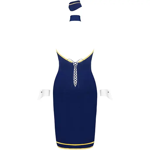 Эротический костюм стюардессы Obsessive Stewardess uniform M/L, blue - фото 4