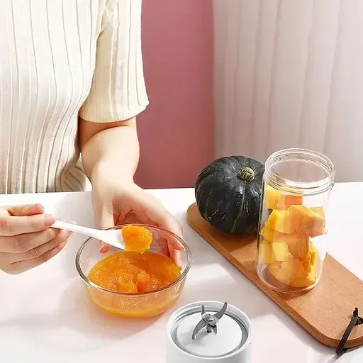 Портативна пляшка блендер для смузі Juicing Cup N8 з пластику 400 мл від USB Біла - фото 7