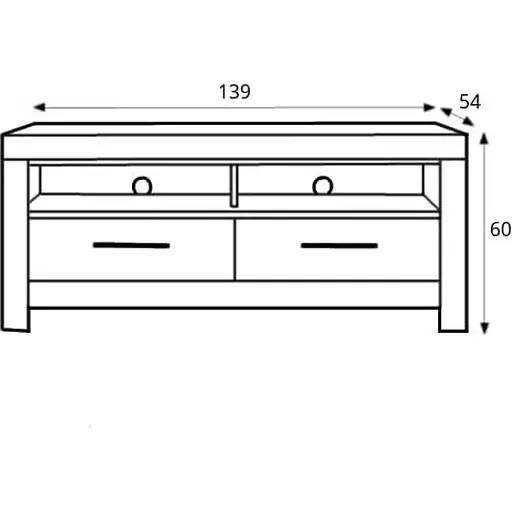 Тумба під телевізор з підсвіткою ВМК (БРВ) Герман RTV2S/6/14 Дуб стерлінг (GRB-1964) - фото 4