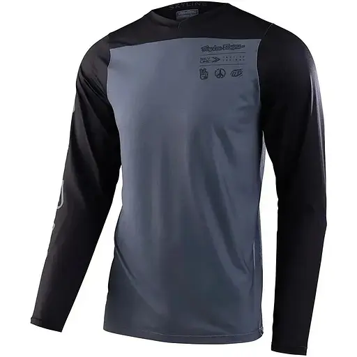 Велоджерси Troy Lee Designs Skyline LS Jersey Mono Charcoal M (1106-341931003)