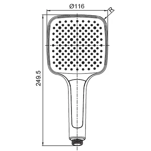 Ручний душ Koer 3 режими KP-0402-01 KR4983, Хром - фото 2