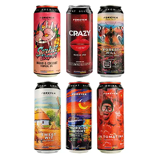 Уцінка. Набір пива Forever Top of the Top 4.5-8% 3 л з/б (0.5 л x 6 шт) - фото 4