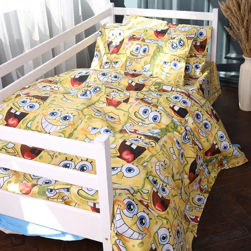 Підковдра MirSon Kids Time Funny Sponge Bob бязь 110х140 см (2200011447599) - фото 4