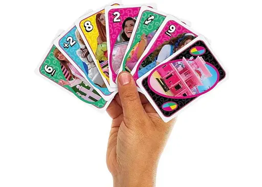 Настольная игра Mattel Уно Барби в кино (UNO Barbie The Movie) (HPY59) - фото 5