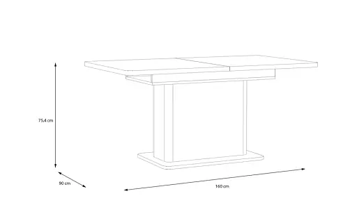 Стіл Vodol 1600/2000x900x750 бежевий з чорною окантовкою TBLT7088 - фото 7