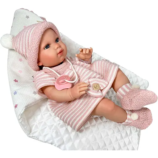 Лялька Nines d'Onil Reborn у рожевому одязі дівчинка 37 см (245) - фото 2