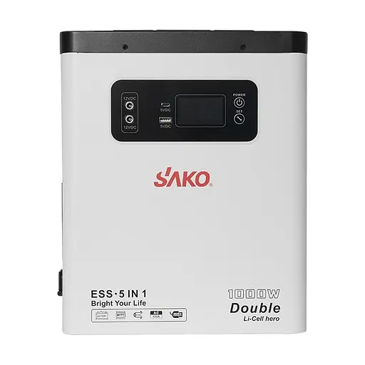 Портативная зарядная станция Sako Alpha-ESS-1000W/2KWh. Мощность 1000 Вт, энергоемкость 2009.6 Вт*ч, LifePO4 (42-00307) - фото 1