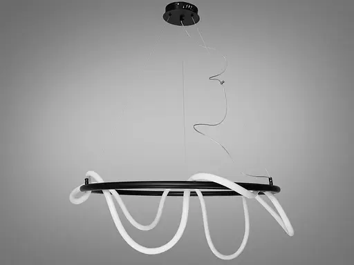 Підвісна LED люстра Шланг з серії "Роуплайт", 32Вт, чорна люстра шланг - фото 3