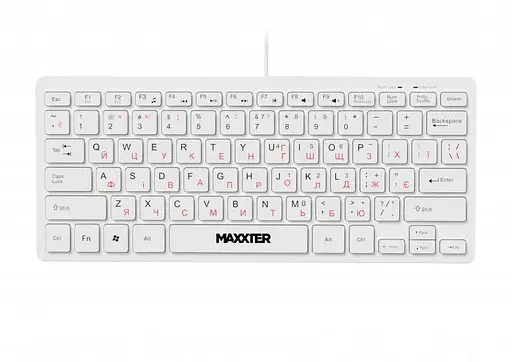 Клавиатура Maxxter KBM-C01W-UA, белый, USB, 78 кнопок, 1.8 м - фото 1