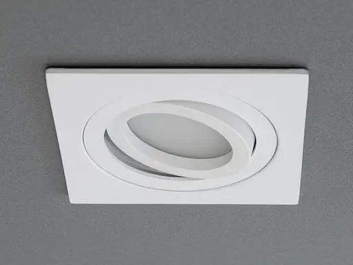 Квадратний поворотний точковий алюмінієвий світильник, чорний - фото 1