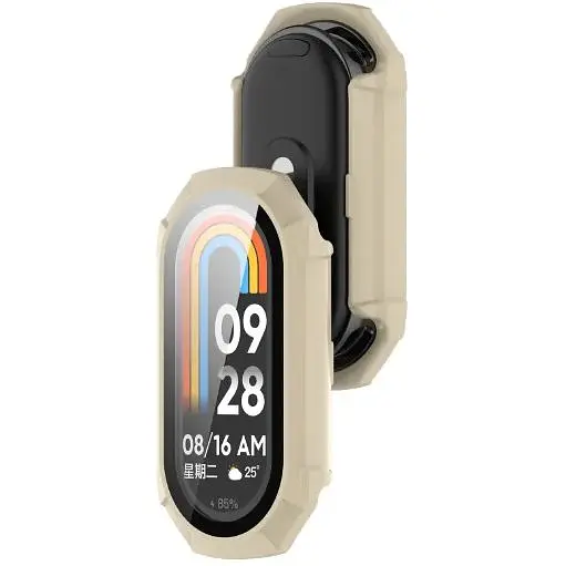 Чехол-накладка DK Пластик Gloss Glass Full Cover для Xiaomi Mi Band 8 (015816) (ivory) - фото 2