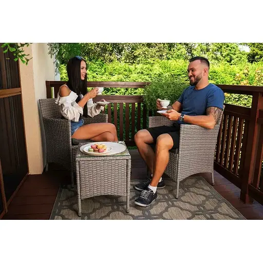 Комплект садових меблів меблі Di Volio Siena сірий/графітовий - фото 4