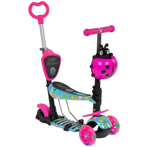 Дитячий самокат 5 в 1 Best Scooter 26901 рожевий