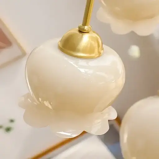 Светодиодная люстра Ландыш 5004 (Золотая) на 5 плафонов - фото 3