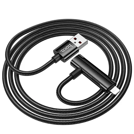 Дата кабель Hoco U135 Incredible 2in1 USB to Lightning/Type-C (1m) Black - фото 7