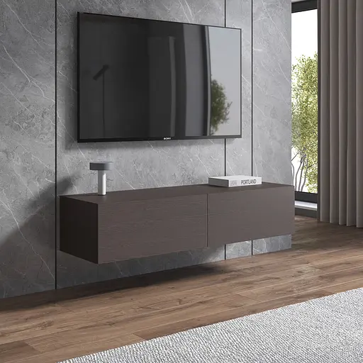 Тумба під телевізор Vays, навісна тумбочка M-18 Венге Темний