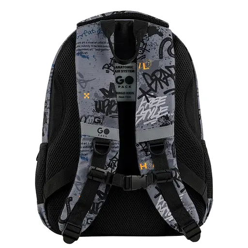Рюкзак GoPack Education 175M-5 Free Style Сіро-чорний (GO26-175M-5) - фото 6