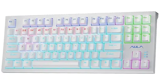 Клавіатура Aula F3032 White plus 21 Yellow keys KRGD Red EN/UA (6948391204680) - фото 2