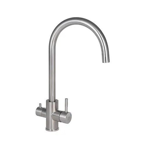 Смеситель для кухни Lidz Aria 24U-SFS U-образный c подключением фильтра (k35) Никель - фото 1