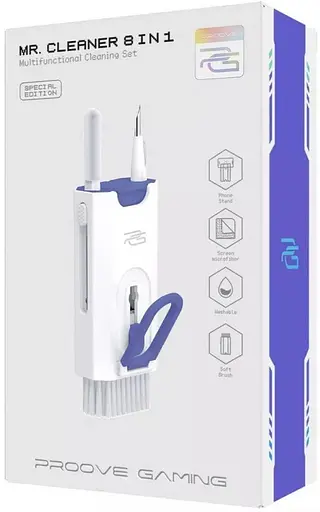 Багатофункціональний набір для чищення Proove Gaming Mr. Cleaner 8in1 white - фото 6
